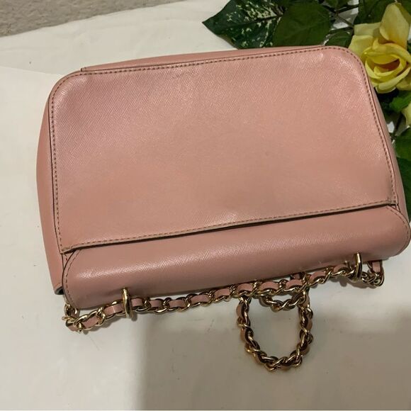 Tory Burch Robinson pink saffiano leather crossbody clutch bag - Picture 6 of 13